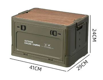 30L organizer berkemah dengan tutup kayu