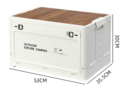 60L Camping Orgainizer dengan bibir kayu